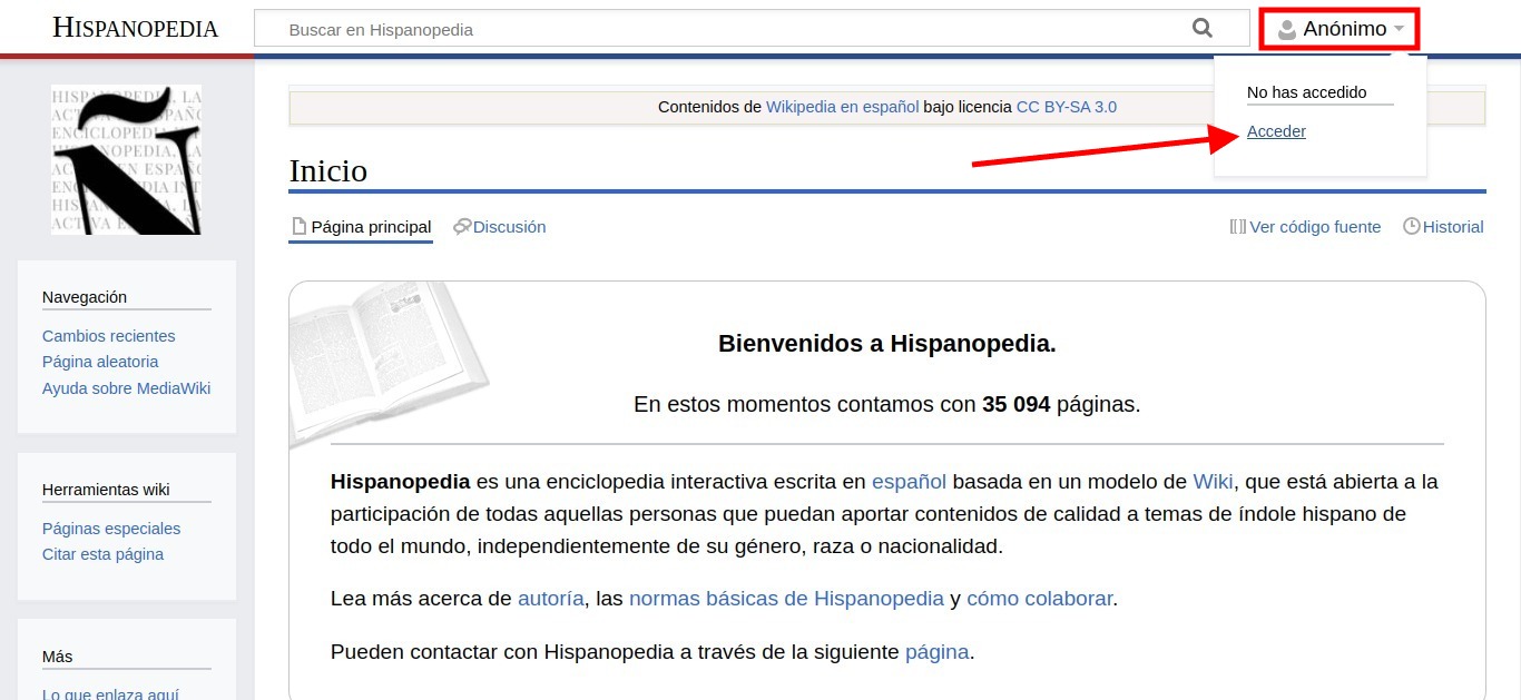 Acceder como Usuario registrado