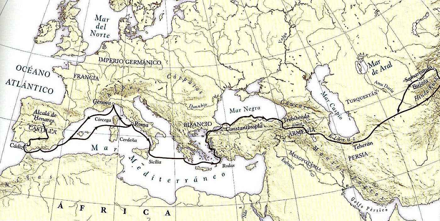 Ruta de la Embajada a Tamorlán