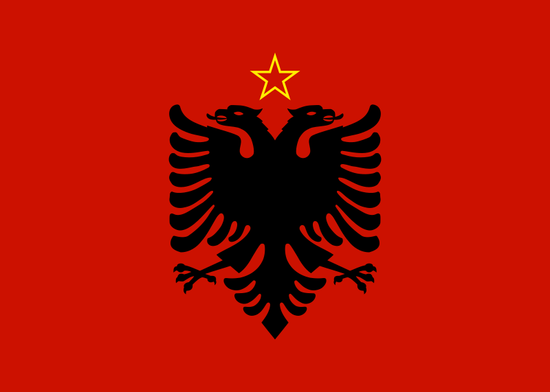 Archivo:Flag of Albania (1946–1992).svg