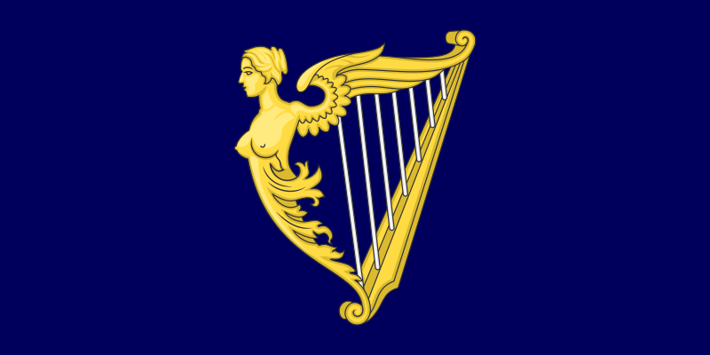 Archivo:Royal Standard of Ireland (1542–1801).svg