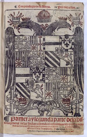 Portada Historia general de las Indias Zaragoza 1553.jpg