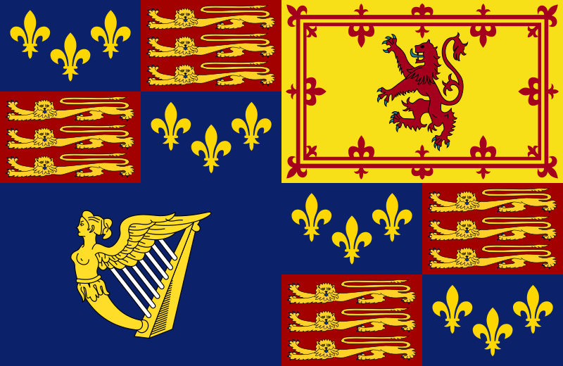Archivo:Royal Standard of England (1603–1689).svg